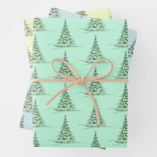 Hoja De Papel De Regalo Christmas Wrapping Paper Flat Sheet Set of 3