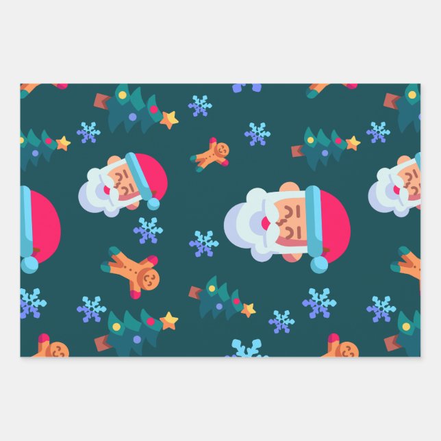Hoja De Papel De Regalo Christmas wrapping paper, Santa Claus (Anverso)