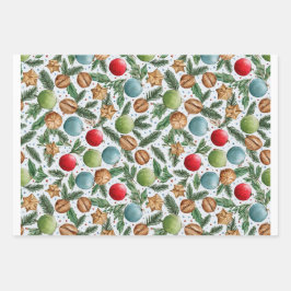 Hoja De Papel De Regalo Christmas Wrapping Paper Sheet Set