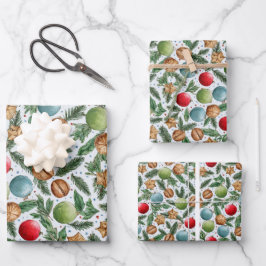 Hoja De Papel De Regalo Christmas Wrapping Paper Sheet Set