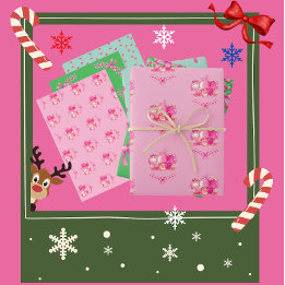 Hoja De Papel De Regalo Christmas Wrapping Paper Trio