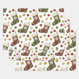 Hoja De Papel De Regalo Christmas Wreaths