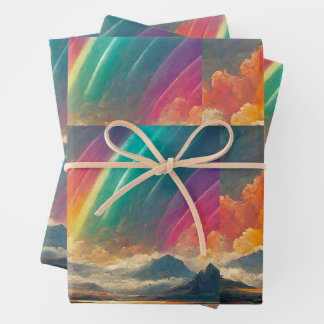 Hoja De Papel De Regalo cielo arco iris