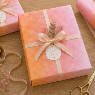 Hoja De Papel De Regalo Cielos de Albaricoque
