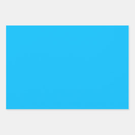 Hoja De Papel De Regalo Cielos Llenos de Azul Cerúleo en 3 Tonos