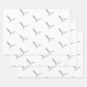 Hoja De Papel De Regalo Cigüeñas blancas volando