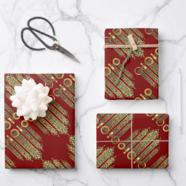Hoja De Papel De Regalo Cinco Anillos El Pentateuco Plantilla Motivo 2