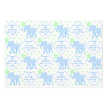 Circo Azul Cute Elefante Baby Shower O Cumpleaños