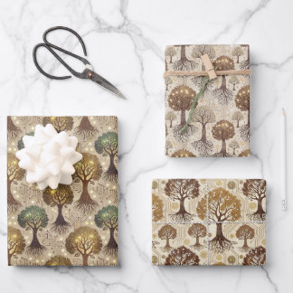 Hoja De Papel De Regalo Circuit Board and Trees Roots