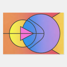 Círculos geométricos abstractos Línea Colorida