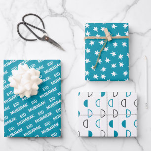 Hoja De Papel De Regalo Cita del patrón de estrella de la luna azul para n