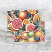 Citrus Watercolor Naranja Fruta Verano Botánico