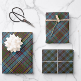 Hoja De Papel De Regalo Clan Anderson Tartan Plaid Pattern Scottish