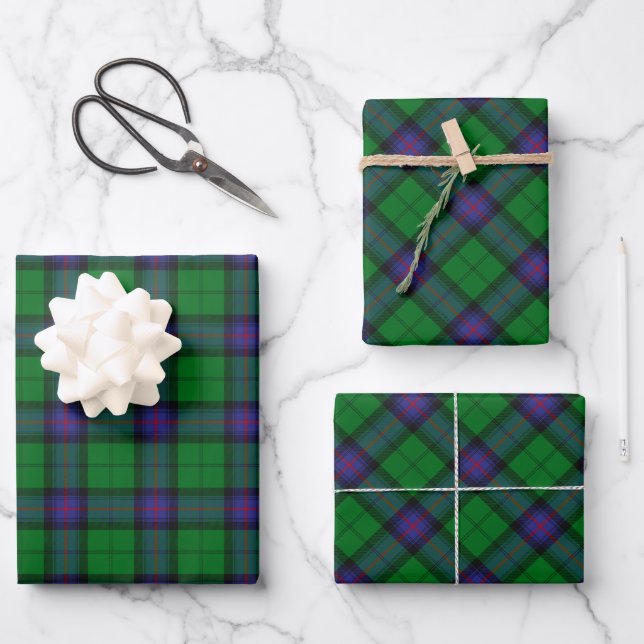 Hoja De Papel De Regalo Clan Armstrong Tartan Wrapping Paper Sheets (Anverso)