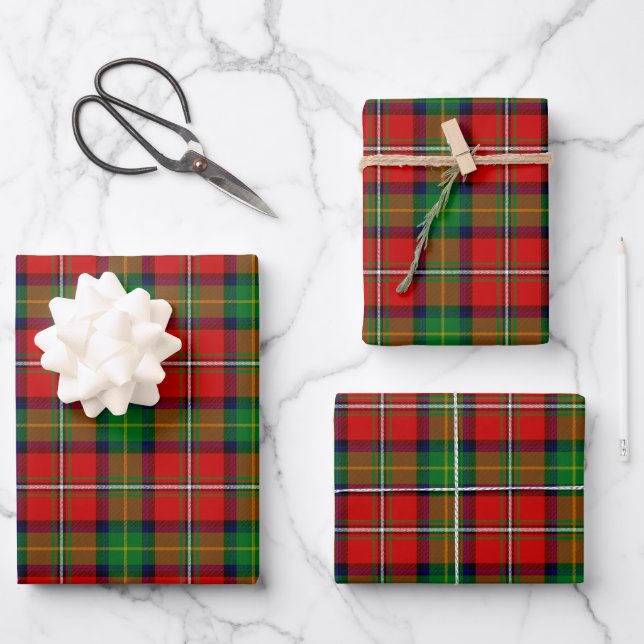 Hoja De Papel De Regalo Clan Boyd Tartan (Anverso)