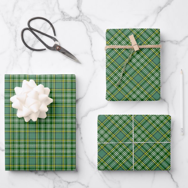 Hoja De Papel De Regalo Clan Currie Tartan (Anverso)