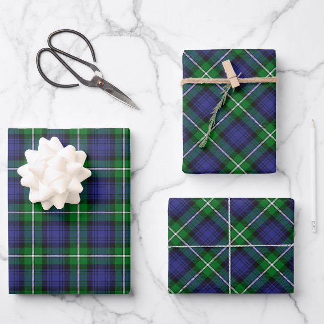 Hoja De Papel De Regalo Clan Forbes Tartan (Anverso)