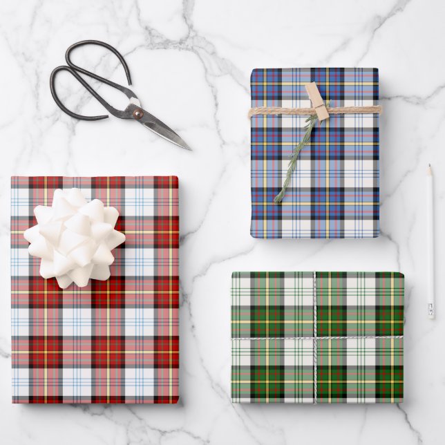 Hoja De Papel De Regalo Clan Gillies Vestió Variaciones Tartán (Anverso)