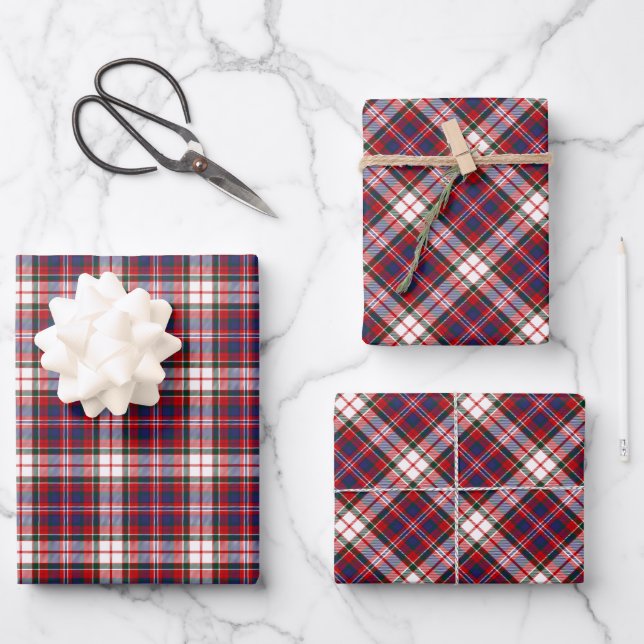 Hoja De Papel De Regalo Clan MacFarlane Vestir Tartán (Anverso)
