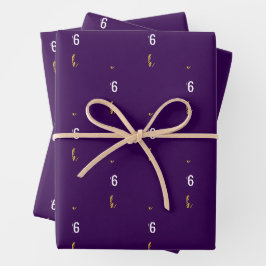 Hoja De Papel De Regalo Clase de 2025 Nombre del graduado Dk Oro Blanco Pú