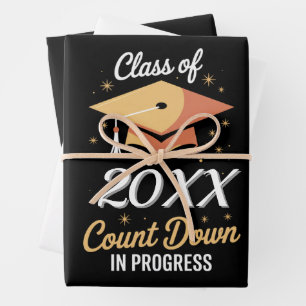Hoja De Papel De Regalo Clase de 2026 Cuenta Regresiva En Progreso Persona