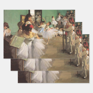Hoja De Papel De Regalo Clase de danza de Degas, ballet de impresionismo v