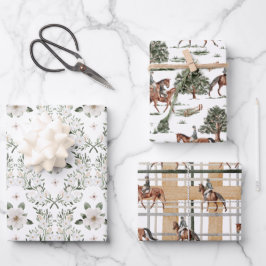 Hoja De Papel De Regalo Clásico de Caballo Ecuestre