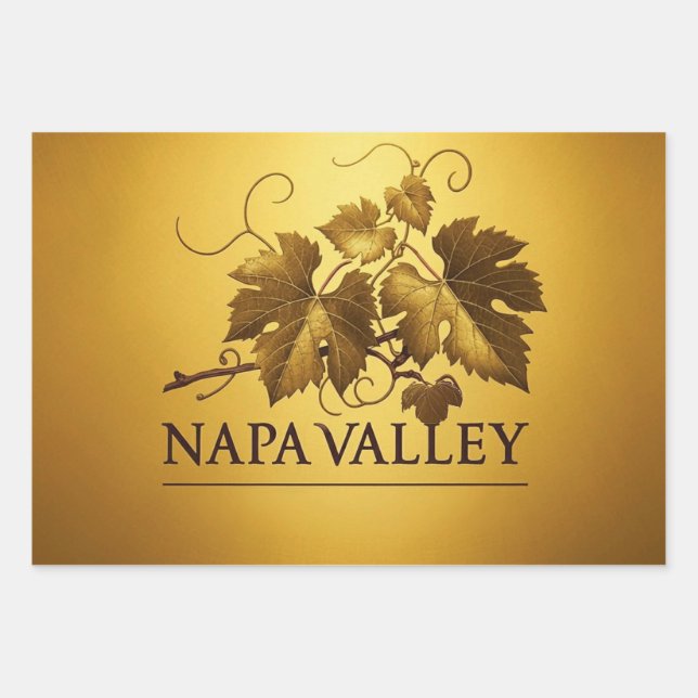 Hoja De Papel De Regalo Clásico de Napa Valley (Anverso)