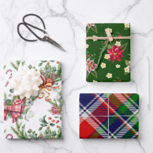 Hoja De Papel De Regalo Clásico de Navidad 