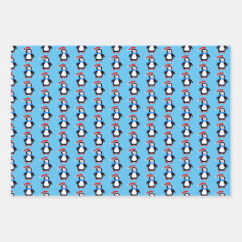 Hoja De Papel De Regalo Classic Winter Penguins