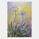 Hoja De Papel De Regalo Claude Monet - Agapanthus<br><div class="desc">Agapanthus,  inmediatamente posterior (Les Agapanthes) - Claude Monet,  1914-1917</div>