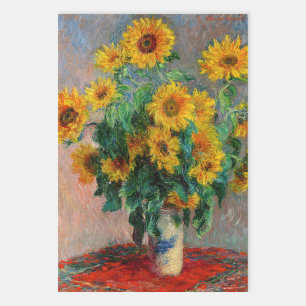 Hoja De Papel De Regalo Claude Monet - Bouquet de girasoles