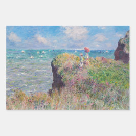 Hoja De Papel De Regalo Claude Monet - Camino acantilado en Pourville