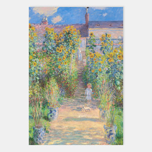 Hoja De Papel De Regalo Claude Monet - El jardín del artista en Vetheuil