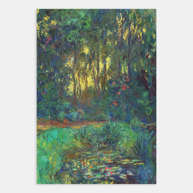 Hoja De Papel De Regalo Claude Monet - Esquina de un estanque con naves ac (Subido por el creador)