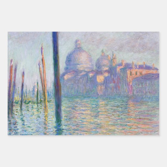 Hoja De Papel De Regalo Claude Monet - Gran Canal, Venecia (Anverso)