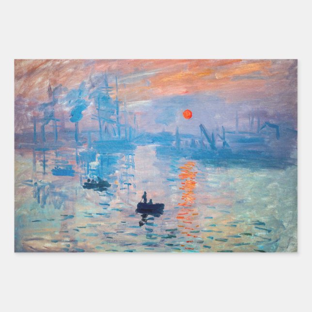 Hoja De Papel De Regalo Claude Monet - Impresión, amanecer (Anverso)