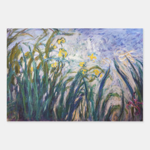 Hoja De Papel De Regalo Claude Monet - Irlandeses amarillos y morados