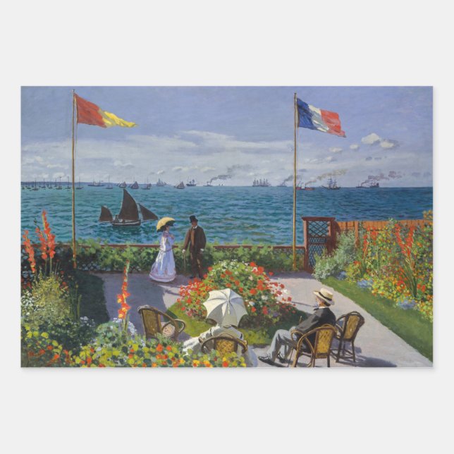 Hoja De Papel De Regalo Claude Monet - Jardín en Sainte-Adresse (Anverso)