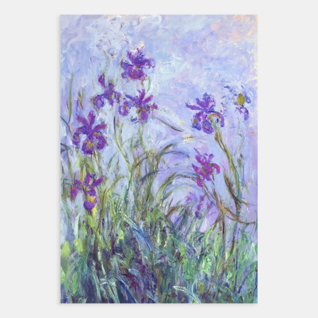 Hoja De Papel De Regalo Claude Monet - Lilac Irises / Iris Mauves (Subido por el creador)