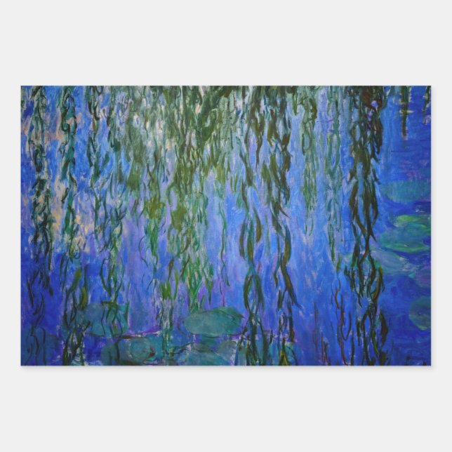 Hoja De Papel De Regalo Claude Monet - Lilis de agua con sauce lloroso (Anverso)