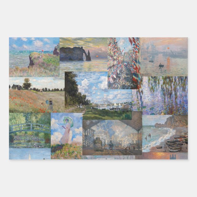 Hoja De Papel De Regalo Claude Monet - Patchwork (Anverso)