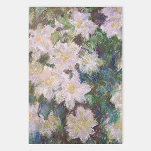 Hoja De Papel De Regalo Claude Monet - White Clematis