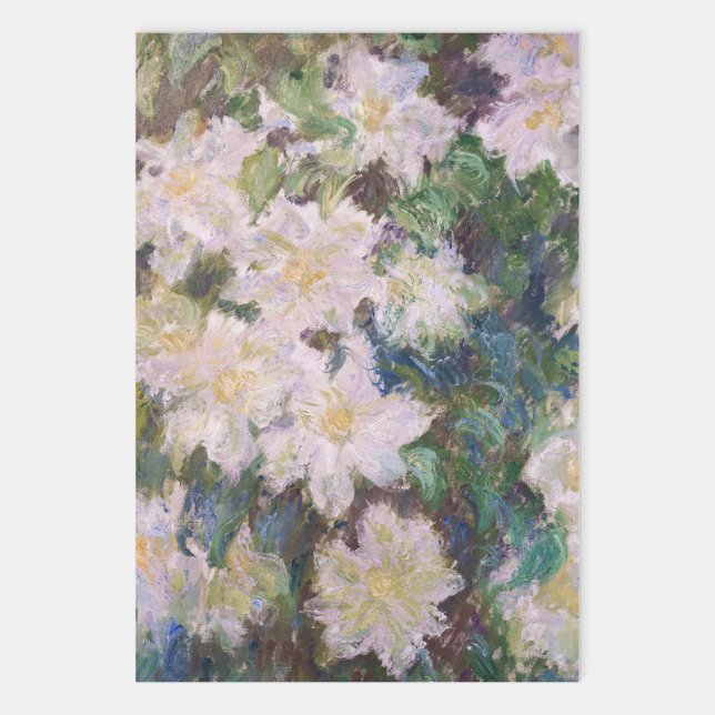 Hoja De Papel De Regalo Claude Monet - White Clematis (Subido por el creador)