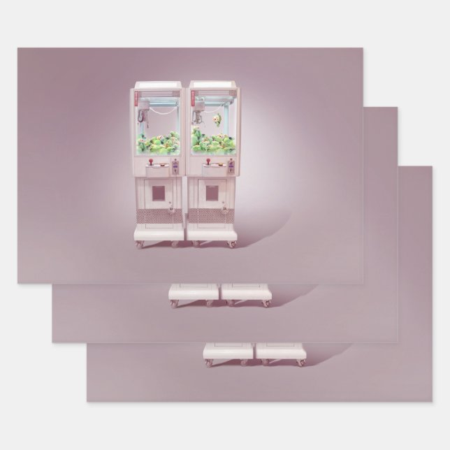 Hoja De Papel De Regalo Claw Machine (Set)