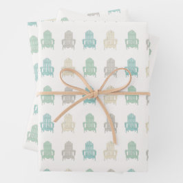 Hoja De Papel De Regalo Coastal Adirondack preside Lake House Beach House