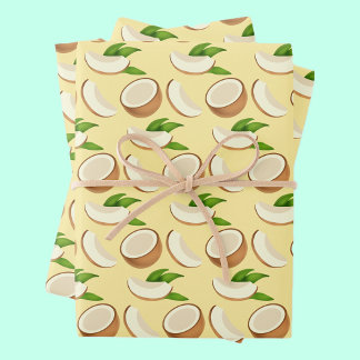 Hoja De Papel De Regalo Cocoteros tropicales
