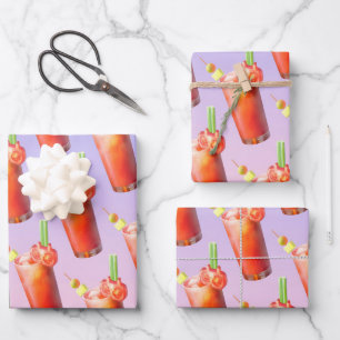 Hoja De Papel De Regalo Cóctel Creative Bloody Mary