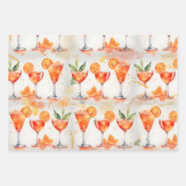 Hoja De Papel De Regalo Cócteles a las 7:00