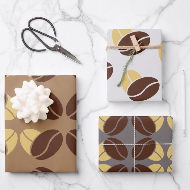 Hoja De Papel De Regalo Coffee Bean Wrapping Paper Beans Gift (Anverso)